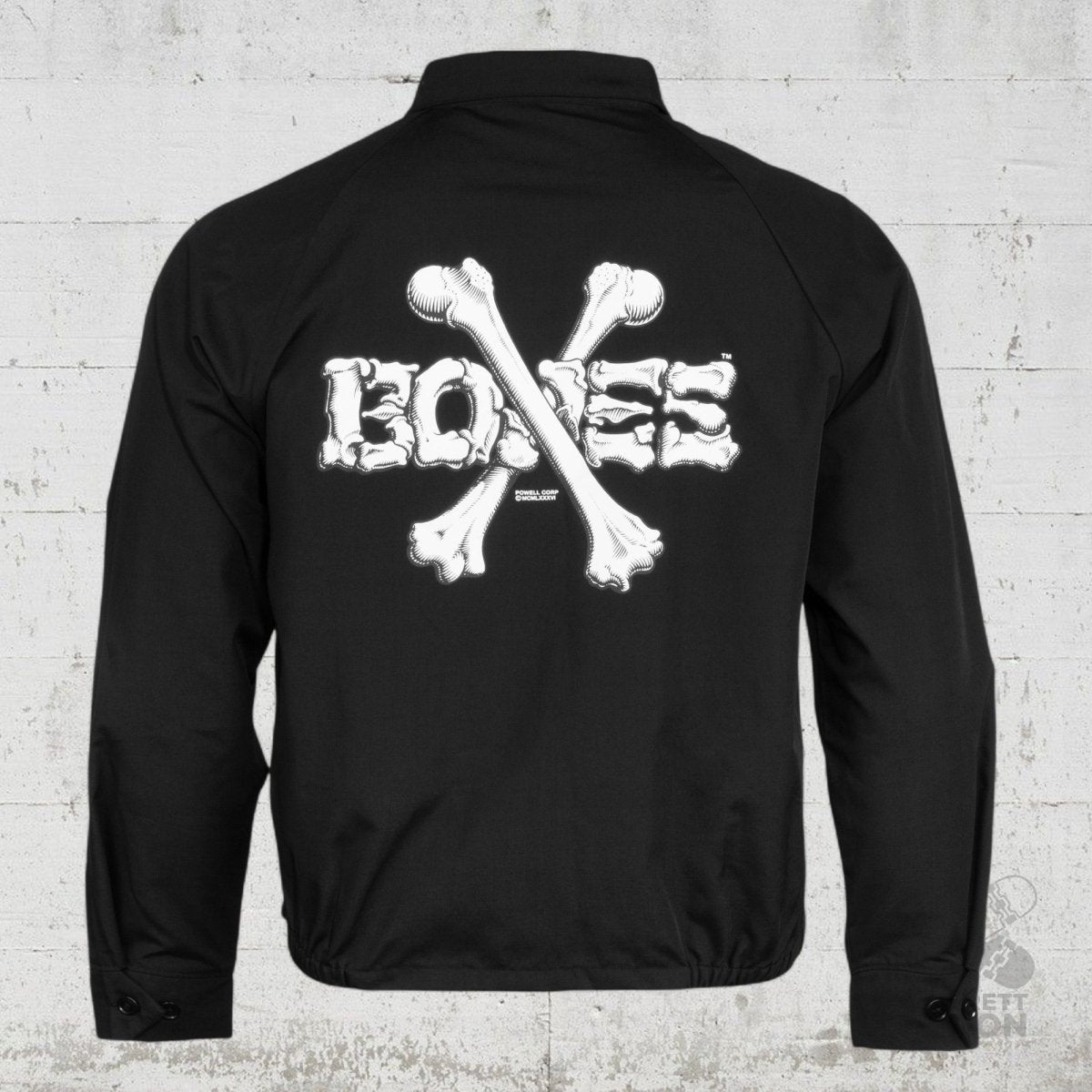 Powell Peralta Cross Bones Light Jacket Black - Shirts & Tops - Rollbrett Mission