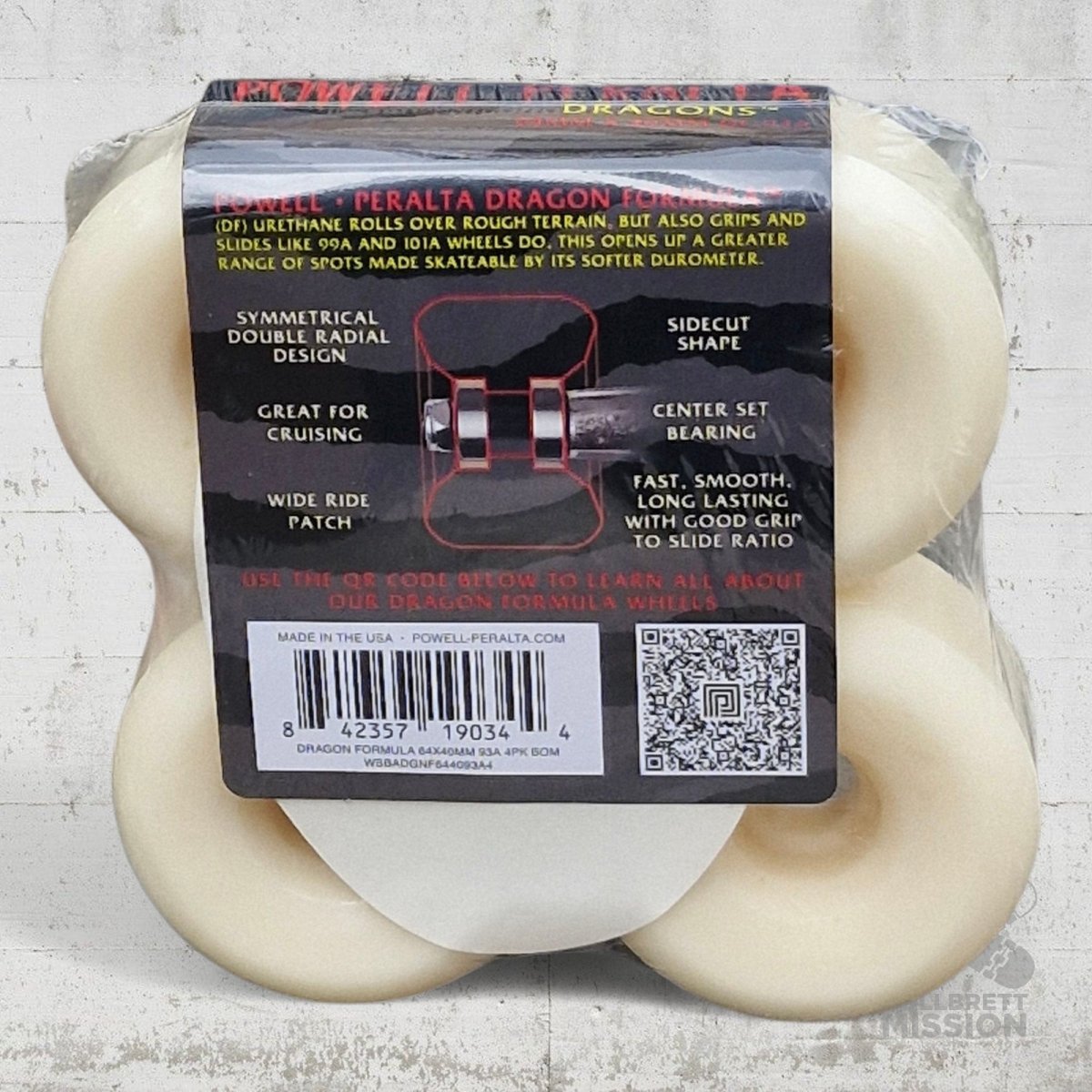 Powell Peralta Dragon Formula 93A 64mm x 40mm Wheels - Skateboard - Rollen - Rollbrett Mission