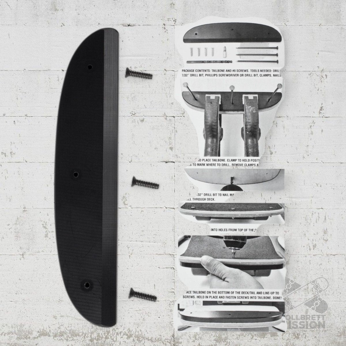 Powell - Peralta Tailbone schwarz - Skateboard - Kleinteile - Rollbrett Mission