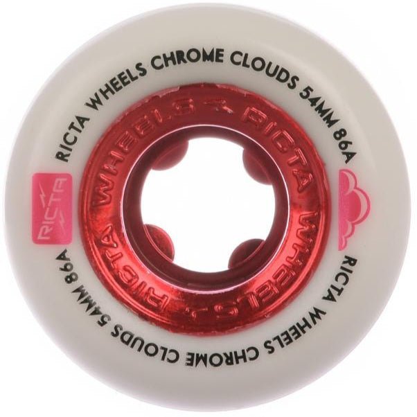 Ricta Chrome Clouds Red 86A Wheels - Skateboard-Rollen - Rollbrett Mission