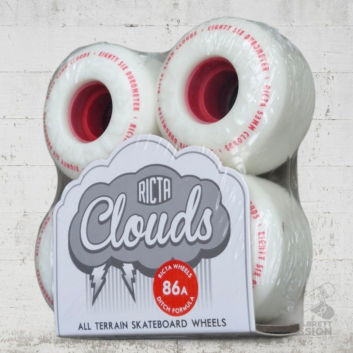 Ricta Clouds Red ATV 86A 53mm Wheels - Skateboard - Rollen - Rollbrett Mission