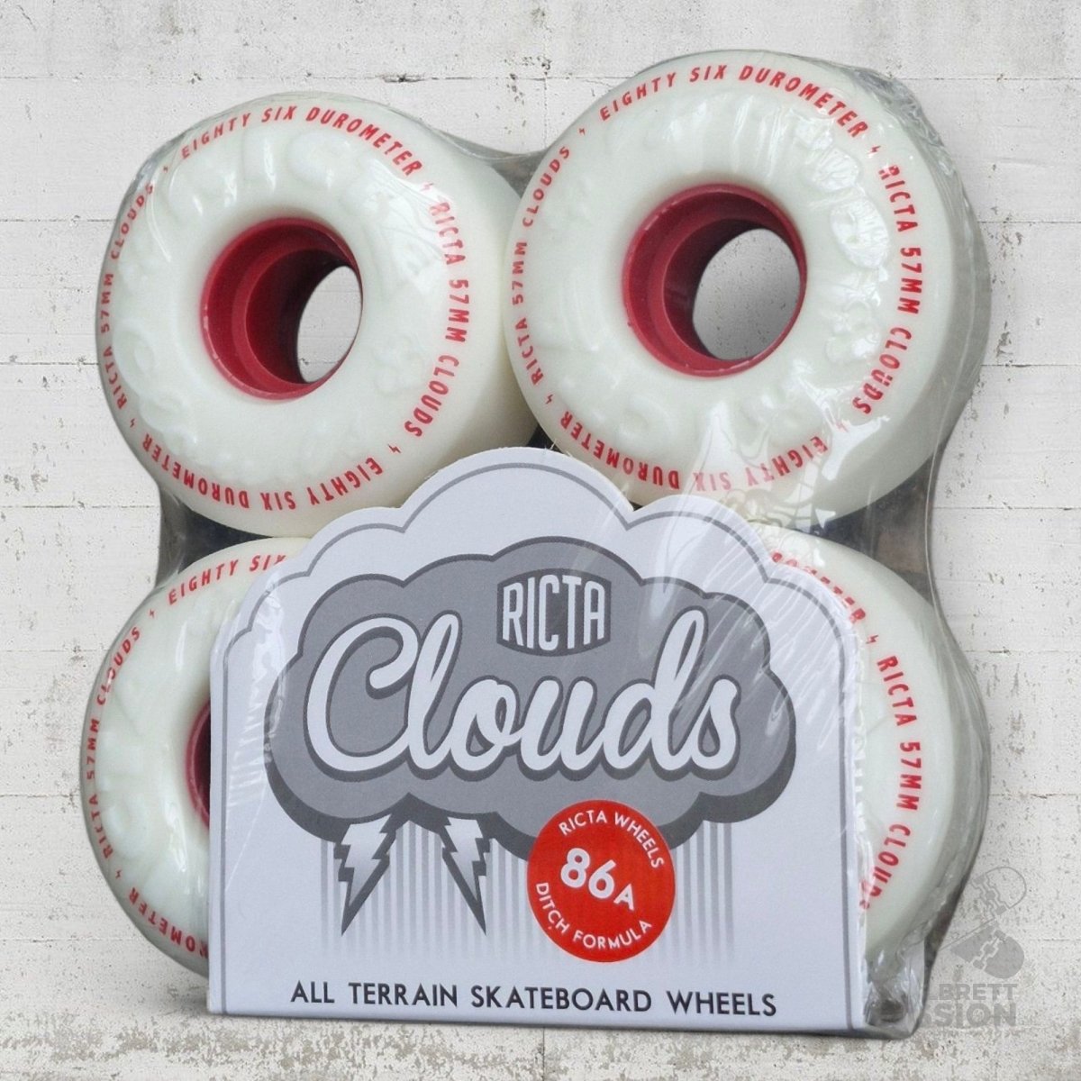 Ricta Clouds Red ATV 86A 57mm Wheels - Skateboard - Rollen - Rollbrett Mission