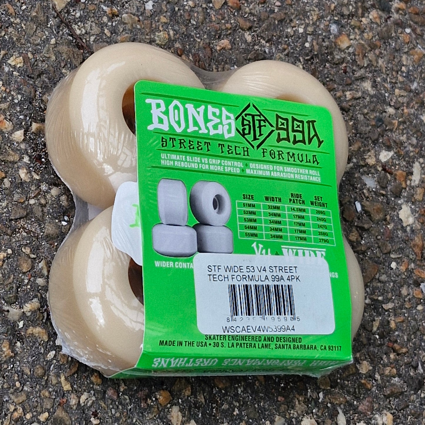 Bones STF V4 Wide 99A 53mm Wheels