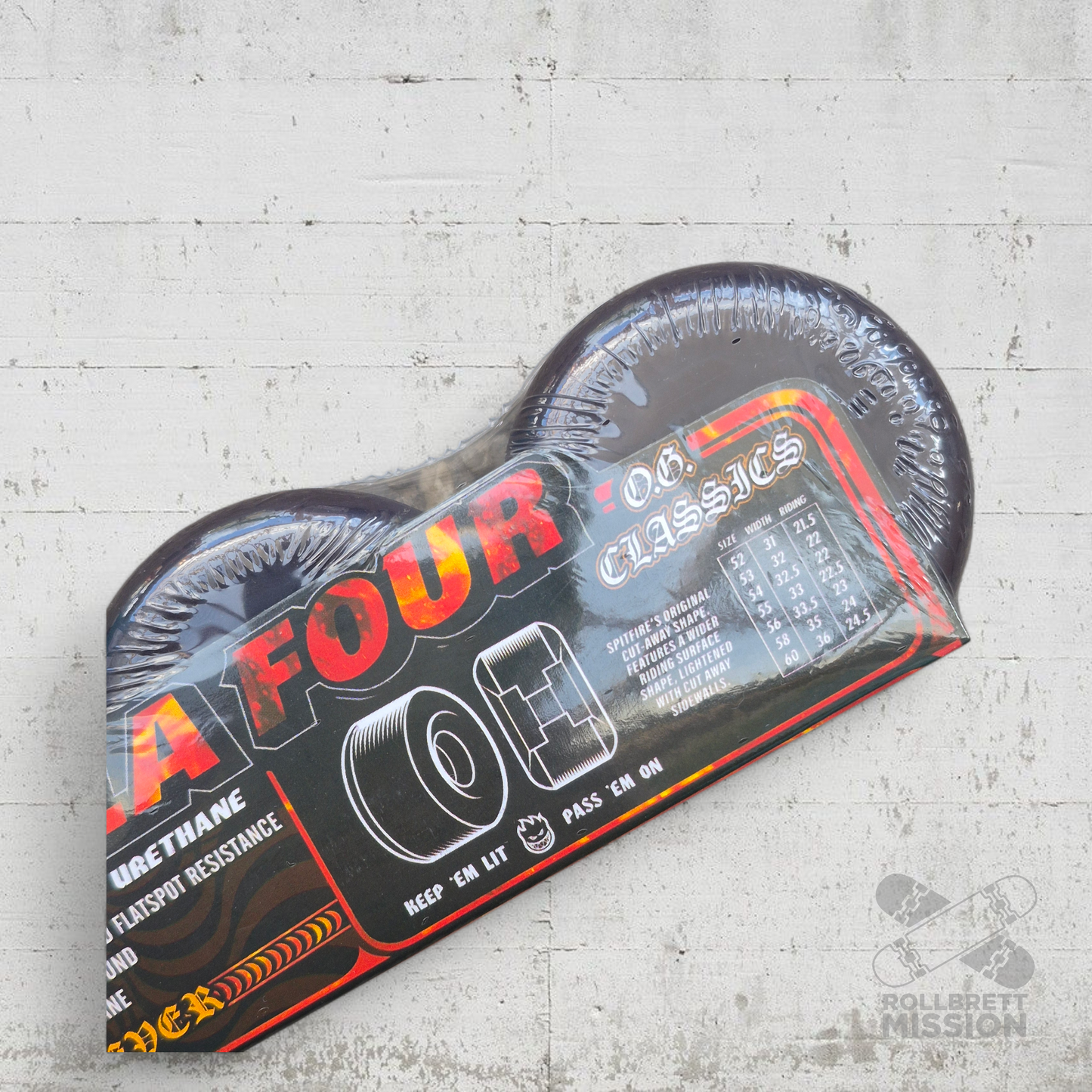 Spitfire F4 56mm 98A Multiball Black O.G. Classics Wheels