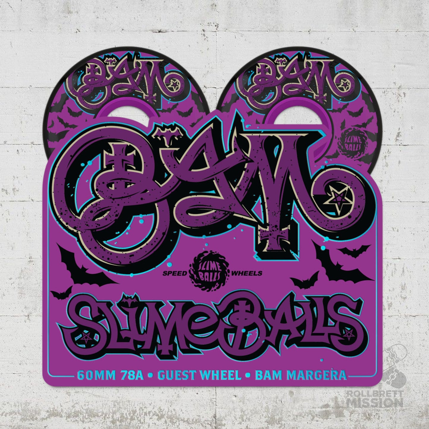 Slime Balls Bam Margera Guest OG 78a 60mm Skateboard Wheels