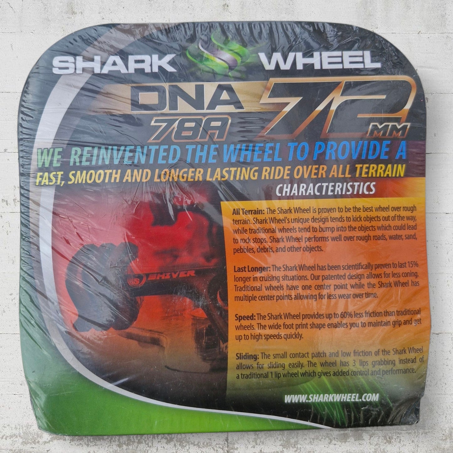 Shark Wheels DNA 78A 72mm clear blue core