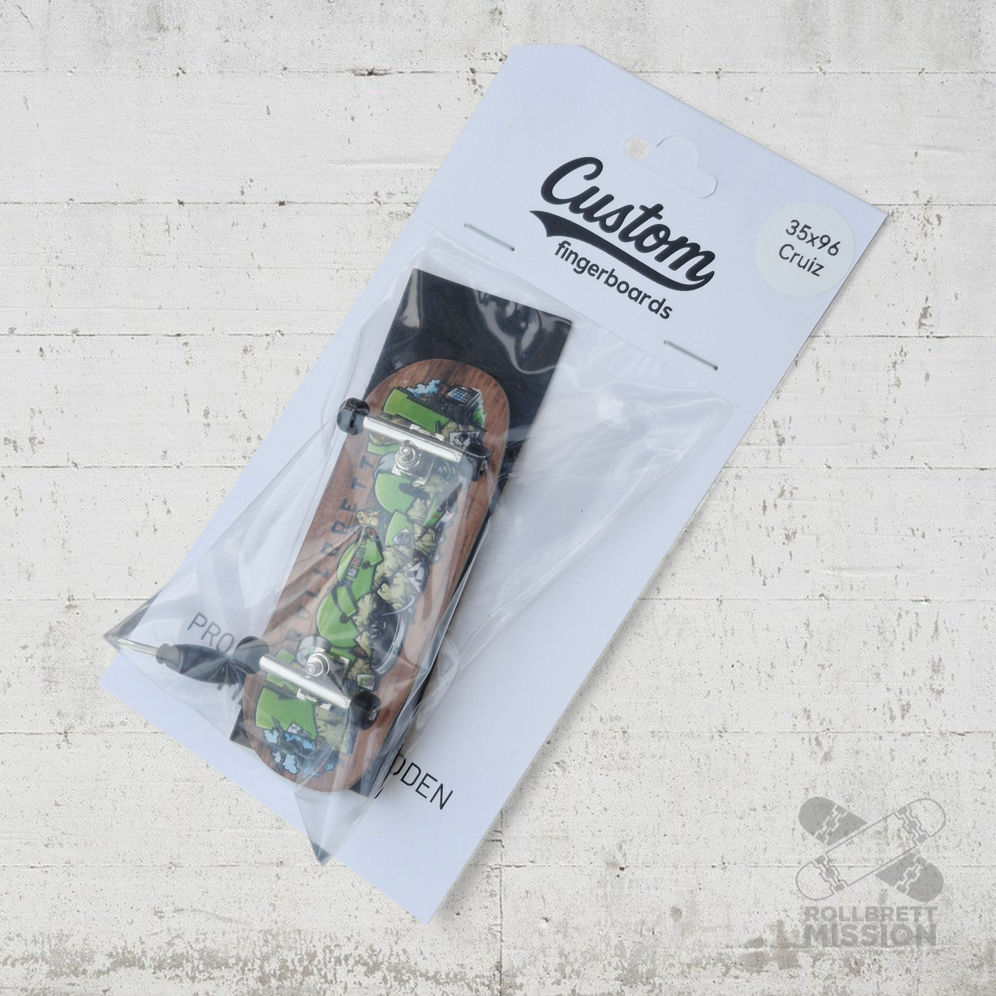 Custom x Rollbrett Mission Fingerboard Pro Complete Shop Spirit 35x96 Cruiser Shape