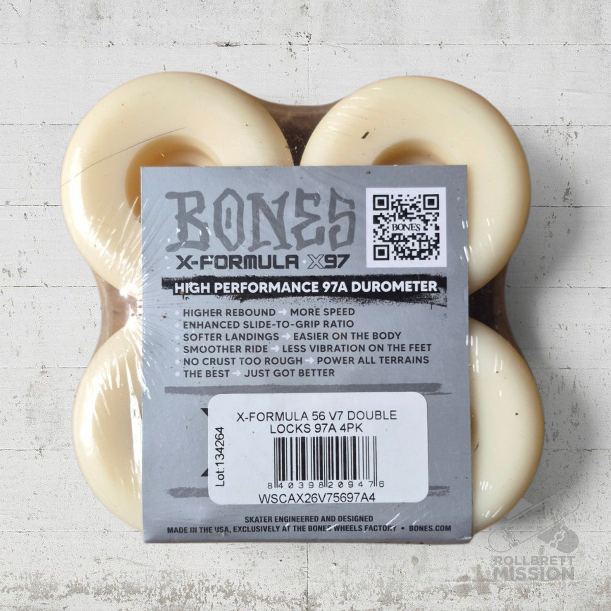 Bones X-Formula 97A 56mm Double Lock V7 Shape Annuals Wheels