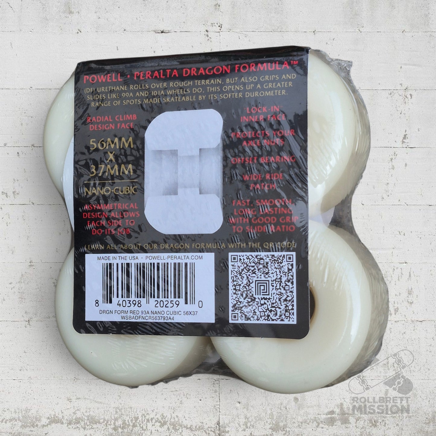 Powell Peralta Dragon Formula Nano-Cubic 56mm 93A Wheels