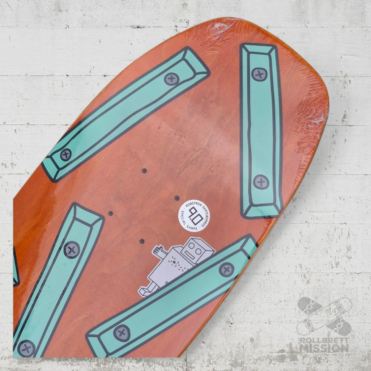 Robotron Multirail orange shaped 9.0 Deck - Skateboard - Decks - Rollbrett Mission