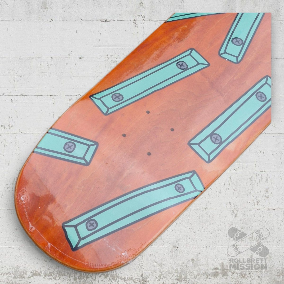 Robotron Multirail orange shaped 9.0 Deck - Skateboard - Decks - Rollbrett Mission