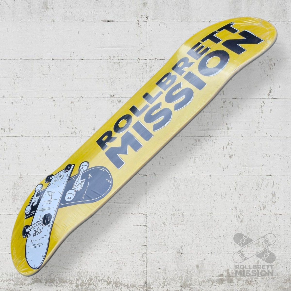 Rollbrett Mission 3D Logo 8.0 Short Twintail Deck - Skateboard - Decks - Rollbrett Mission