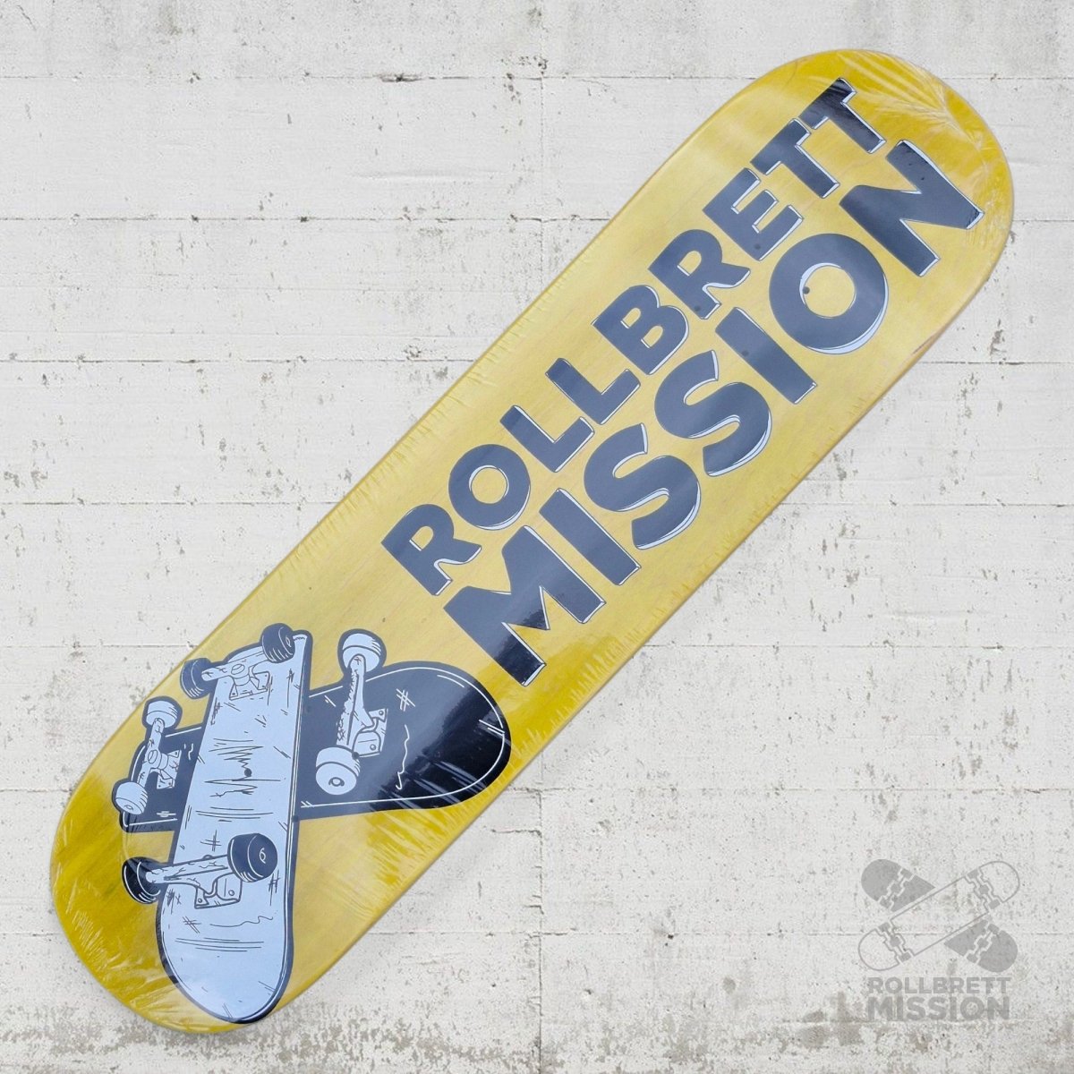 Rollbrett Mission 3D Logo 8.0 Short Twintail Deck - Skateboard - Decks - Rollbrett Mission