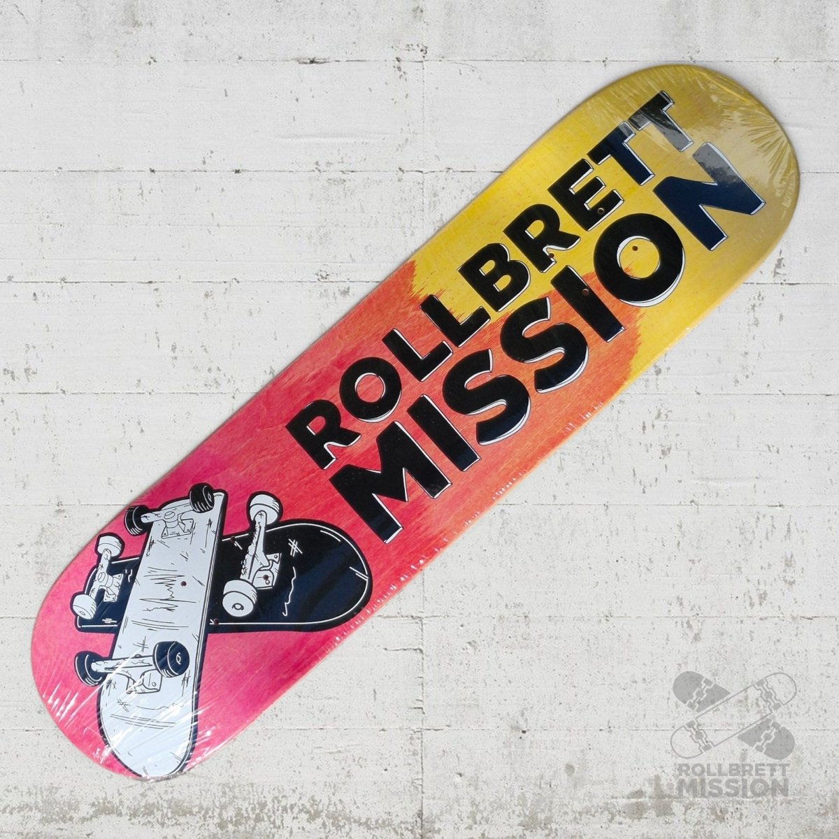 Rollbrett Mission 3D Logo 8.0 Short Twintail Deck - Skateboard - Decks - Rollbrett Mission