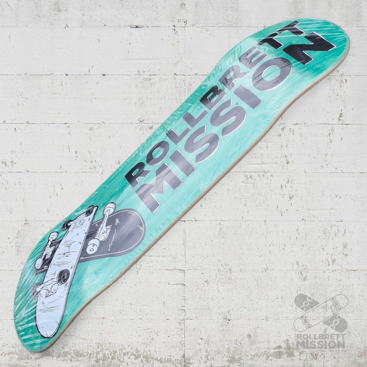 Rollbrett Mission 3D Logo 8.5 Short Twintail Deck - Skateboard - Decks - Rollbrett Mission