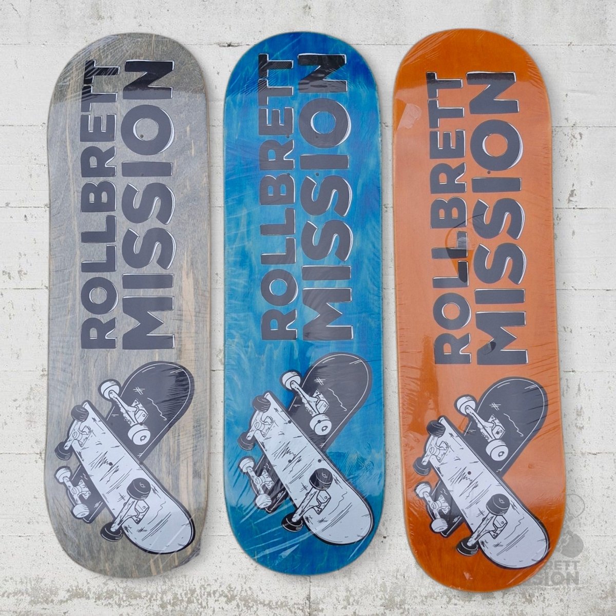 Rollbrett Mission 3D Logo 9.0 Short Twintail Deck - Skateboard - Decks - Rollbrett Mission