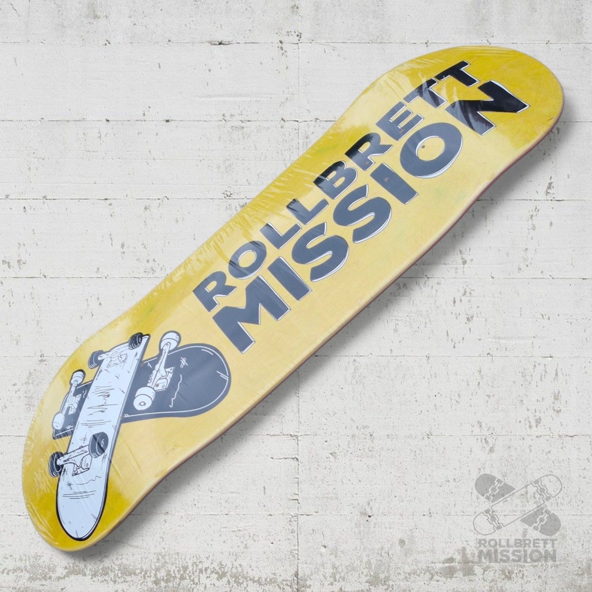 Rollbrett Mission 3D Logo Acid 9.8 Short Twintail Deck - Skateboard - Decks - Rollbrett Mission