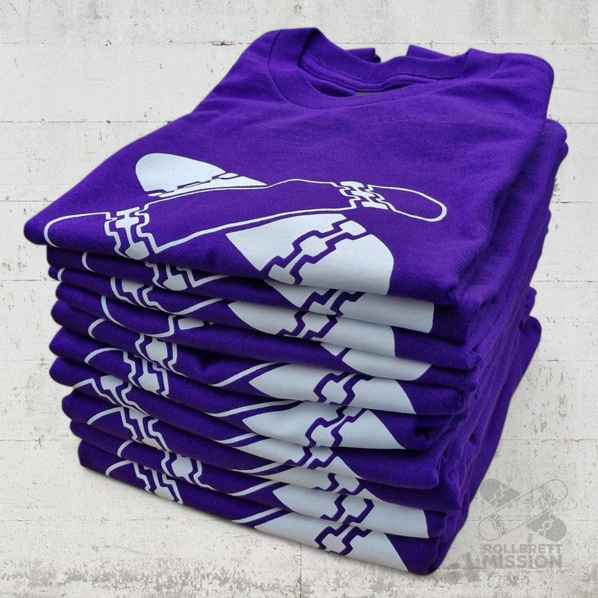 Rollbrett Mission T-Shirt Classic Logo lila - Rollbrett Mission