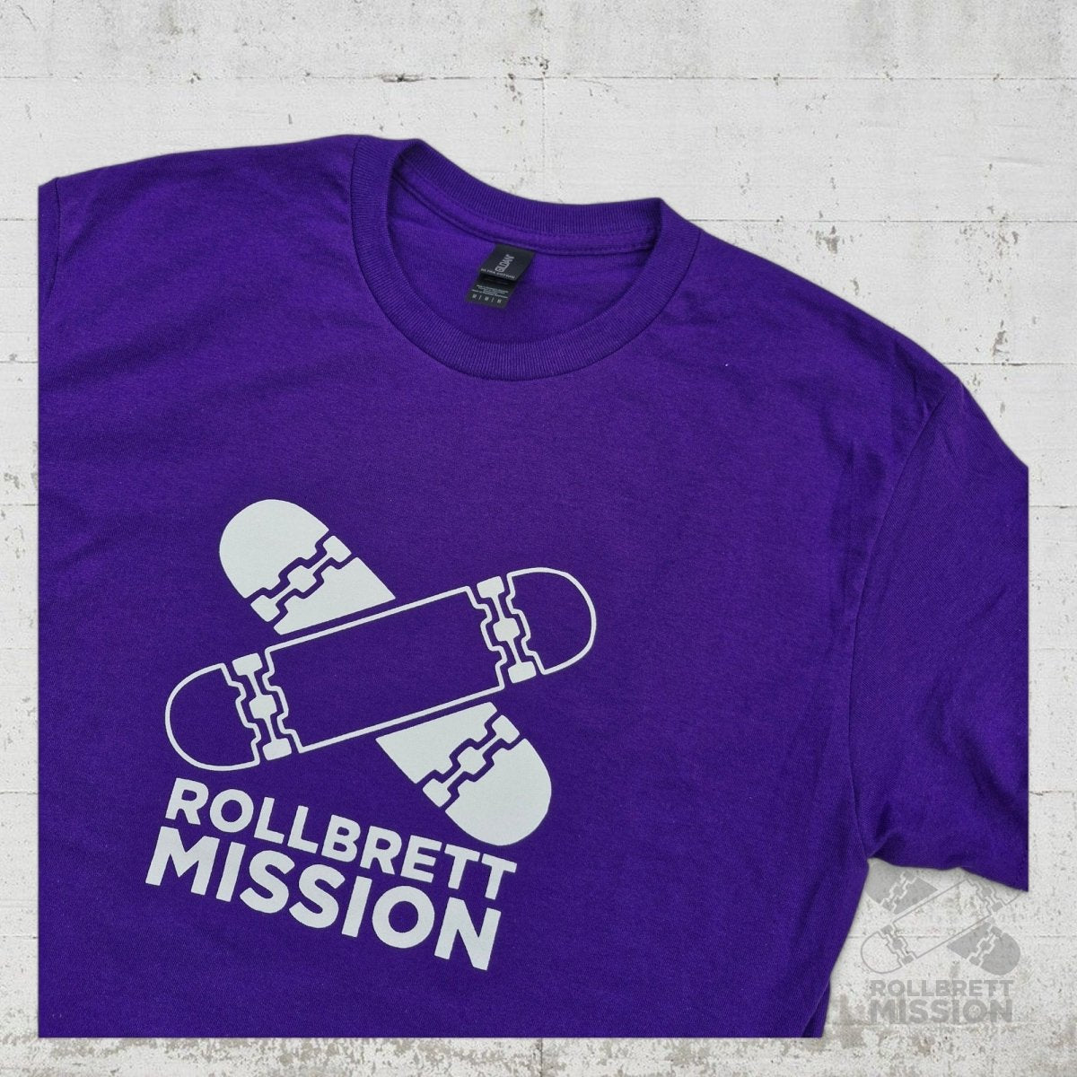 Rollbrett Mission T-Shirt Classic Logo lila - Rollbrett Mission