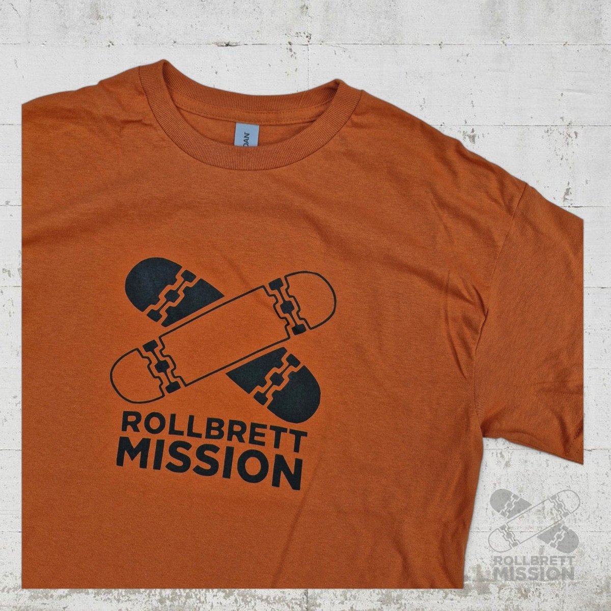 Rollbrett Mission T-Shirt Classic Logo texas orange - Rollbrett Mission