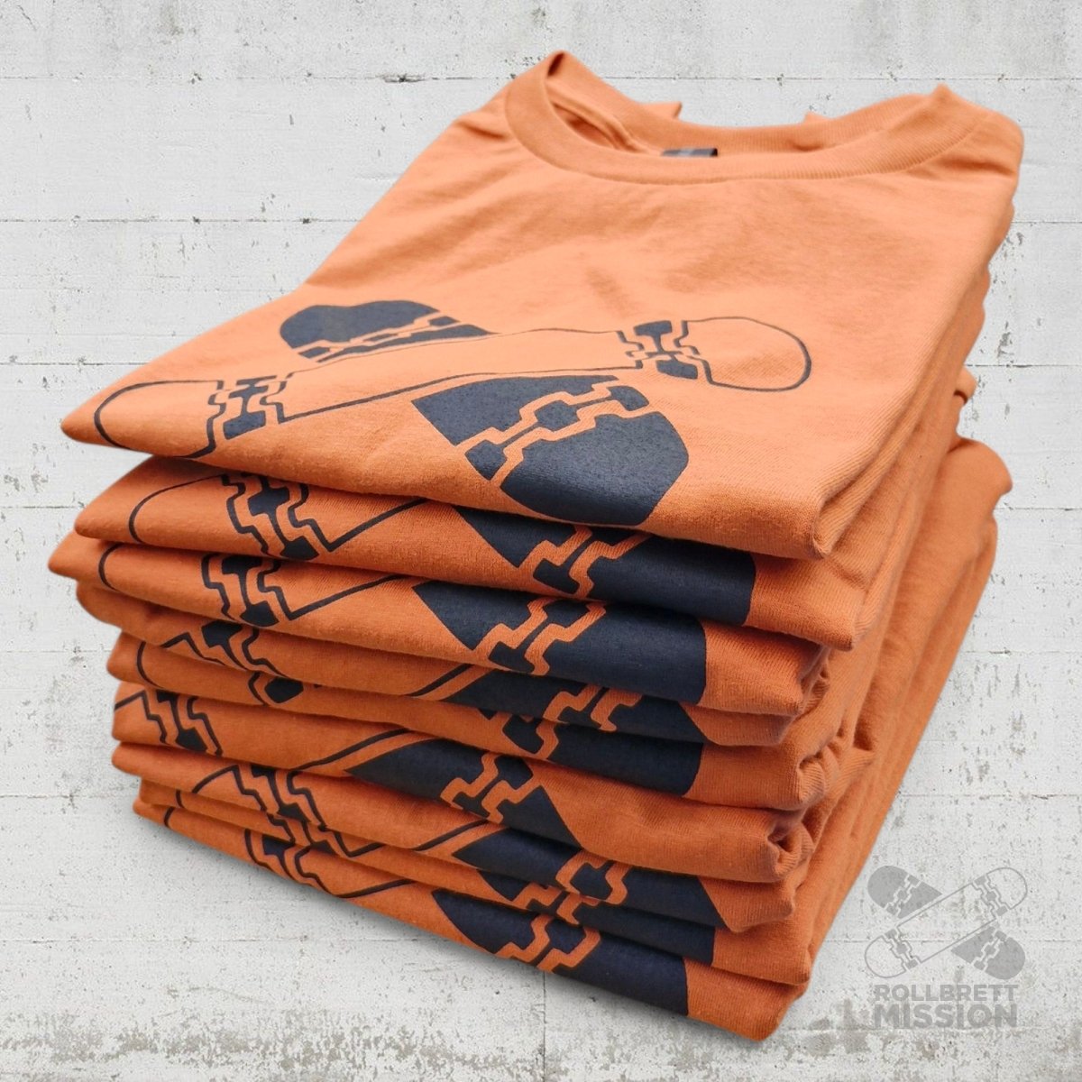 Rollbrett Mission T-Shirt Classic Logo texas orange - Rollbrett Mission