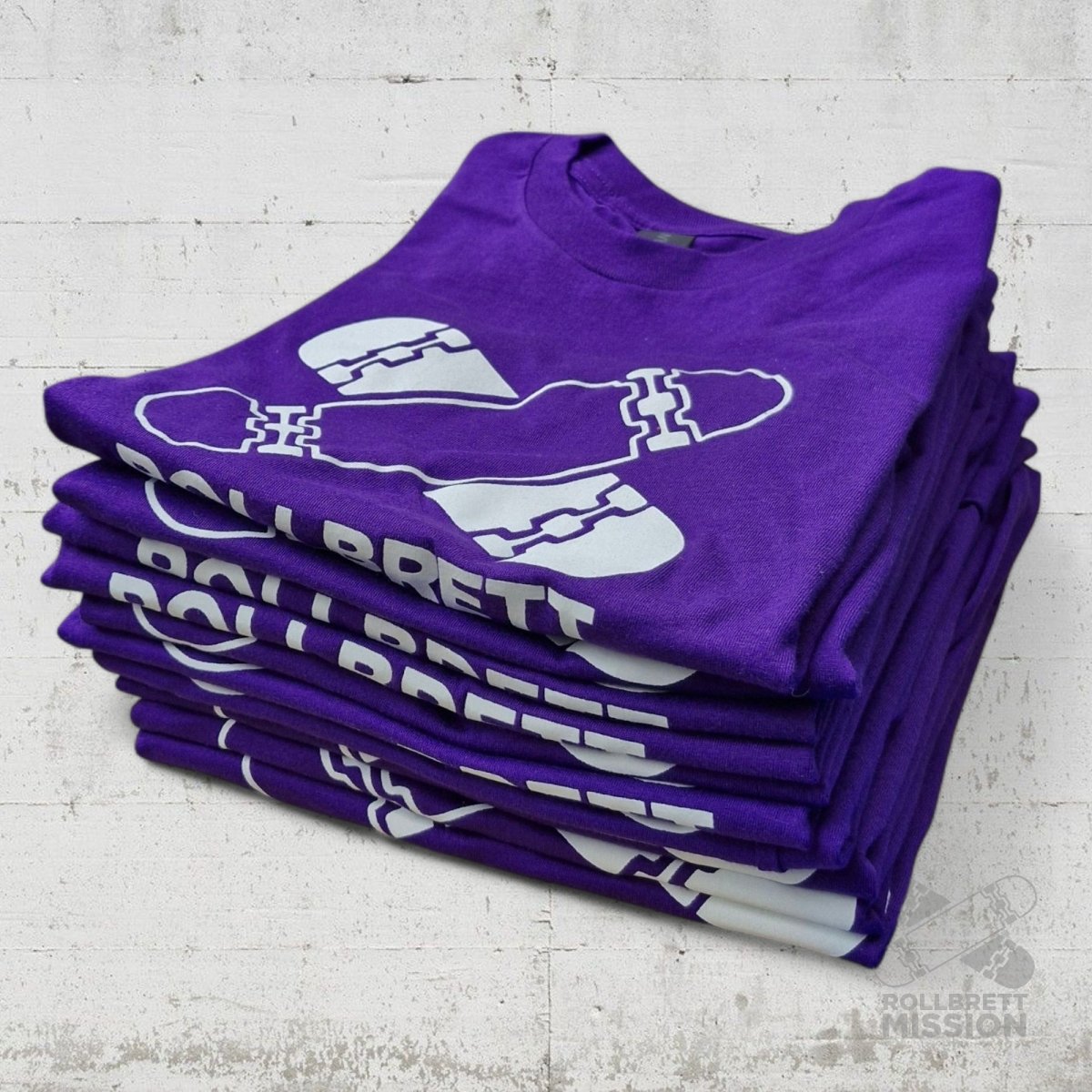 Rollbrett Mission T-Shirt Kids Classic Logo lila - Shirts & Tops - Rollbrett Mission