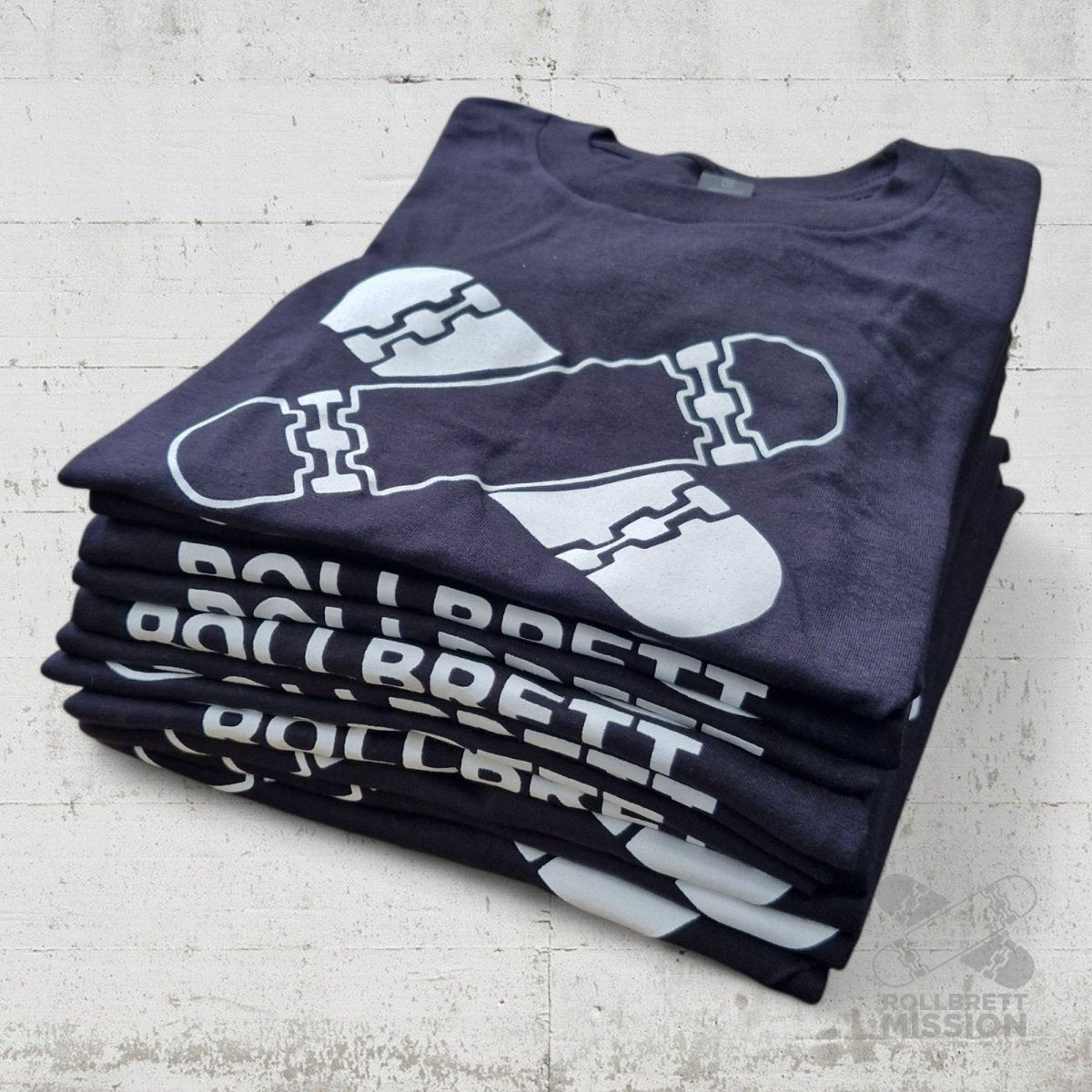 Rollbrett Mission T-Shirt Kids Classic Logo schwarz - Shirts & Tops - Rollbrett Mission