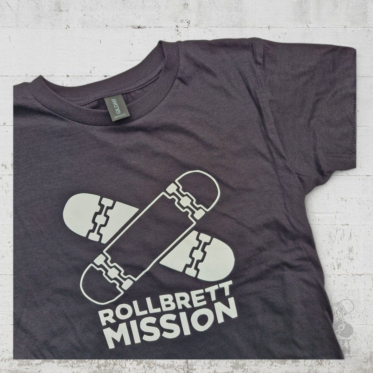 Rollbrett Mission T-Shirt Kids Classic Logo schwarz - Shirts & Tops - Rollbrett Mission