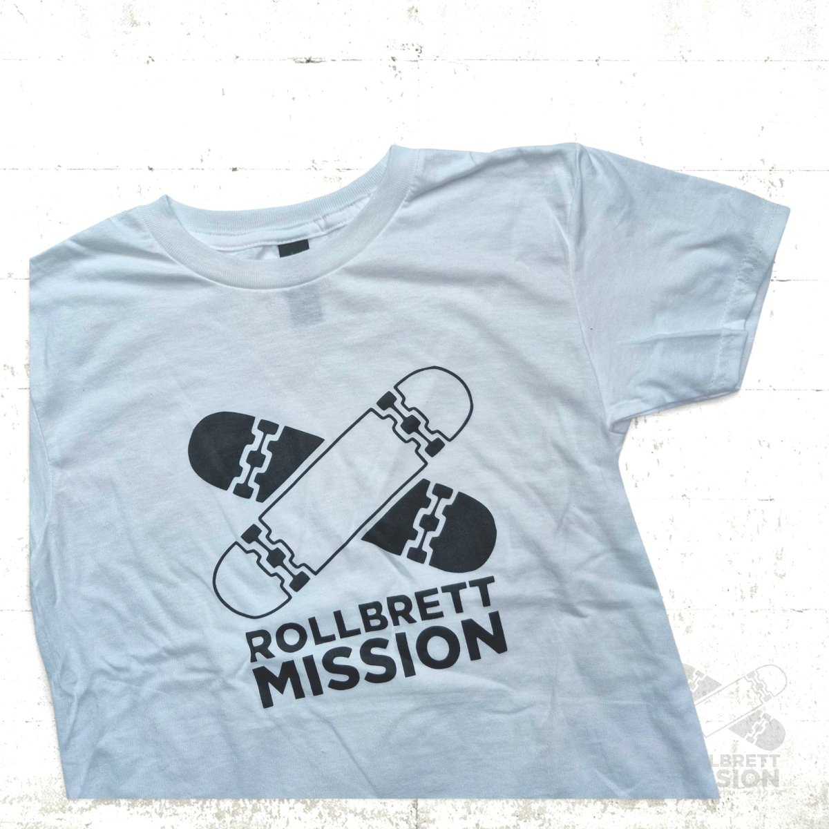 Rollbrett Mission T-Shirt Kids Classic Logo weiß - Shirts & Tops - Rollbrett Mission