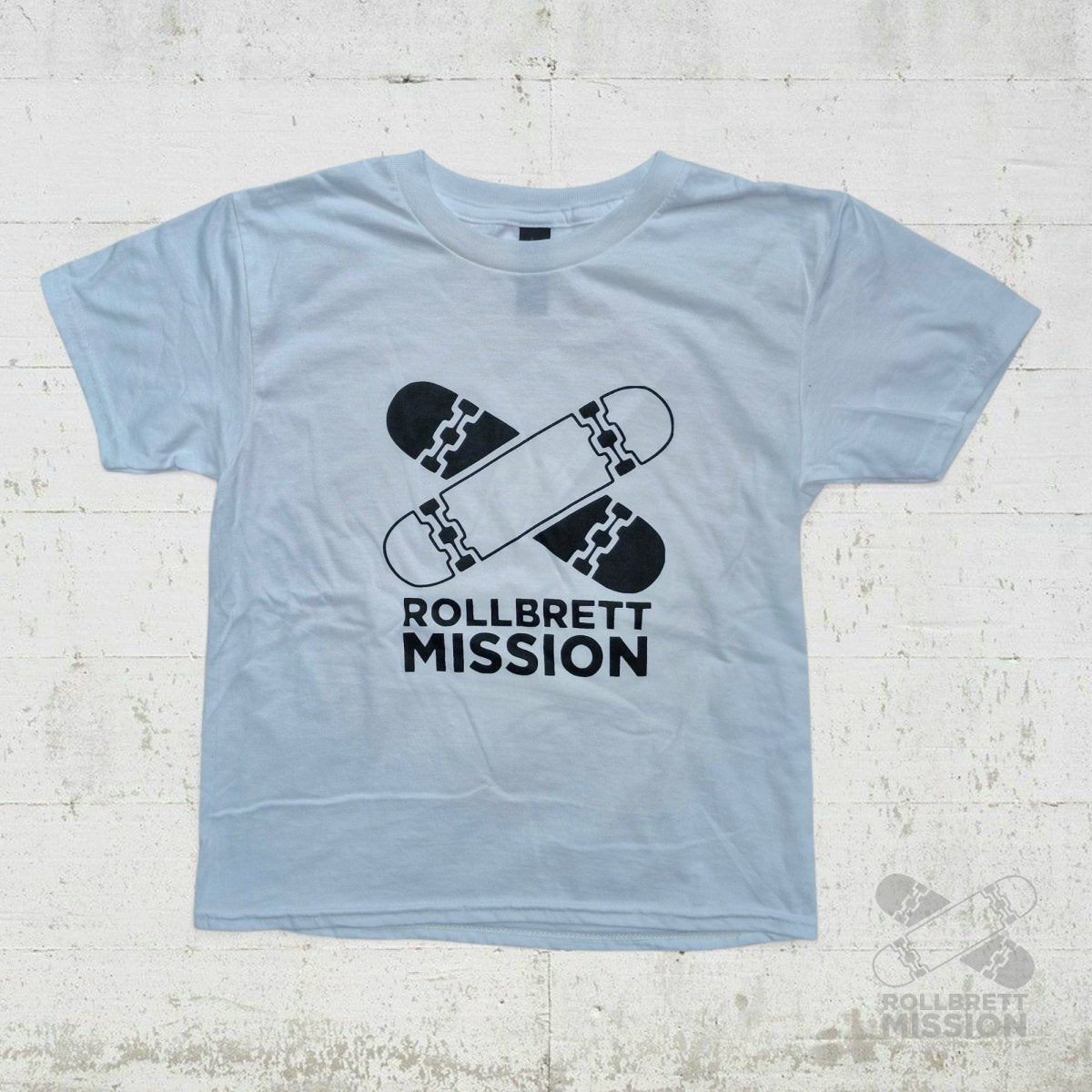 Rollbrett Mission T-Shirt Kids Classic Logo weiß - Shirts & Tops - Rollbrett Mission
