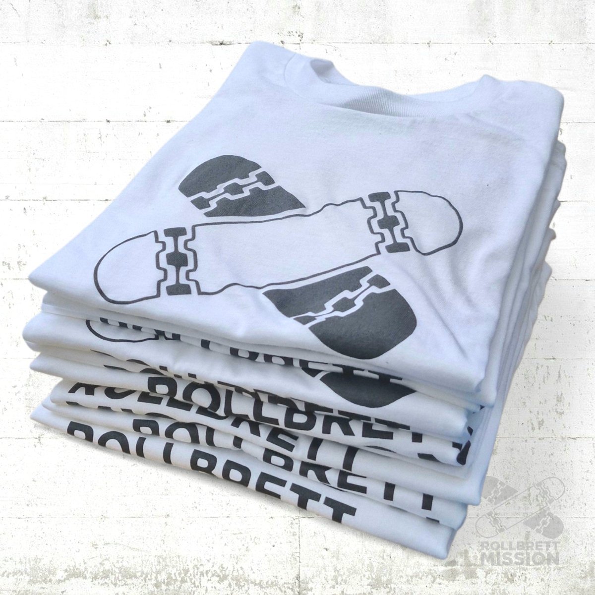 Rollbrett Mission T-Shirt Kids Classic Logo weiß - Shirts & Tops - Rollbrett Mission