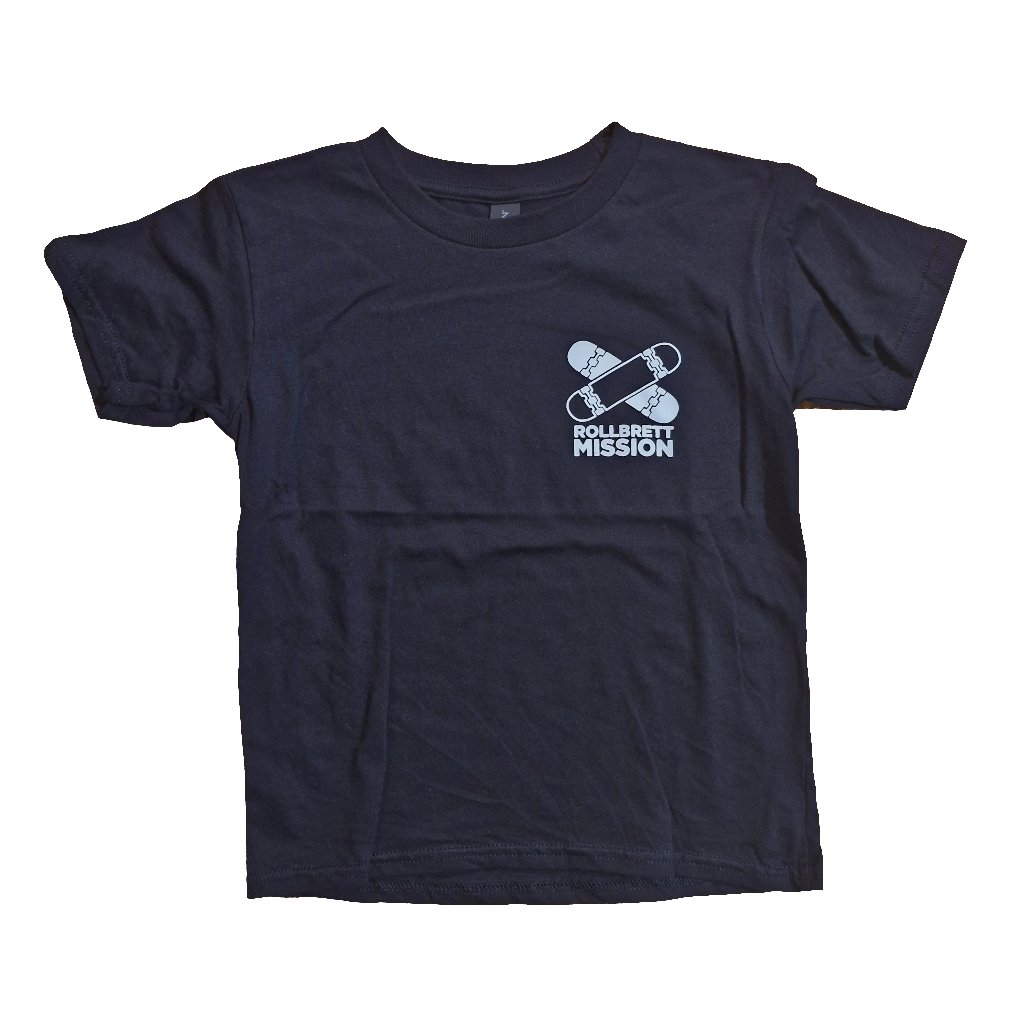Rollbrett Mission T - Shirt Kids Mini Logo schwarz - Shirts & Tops - Rollbrett Mission