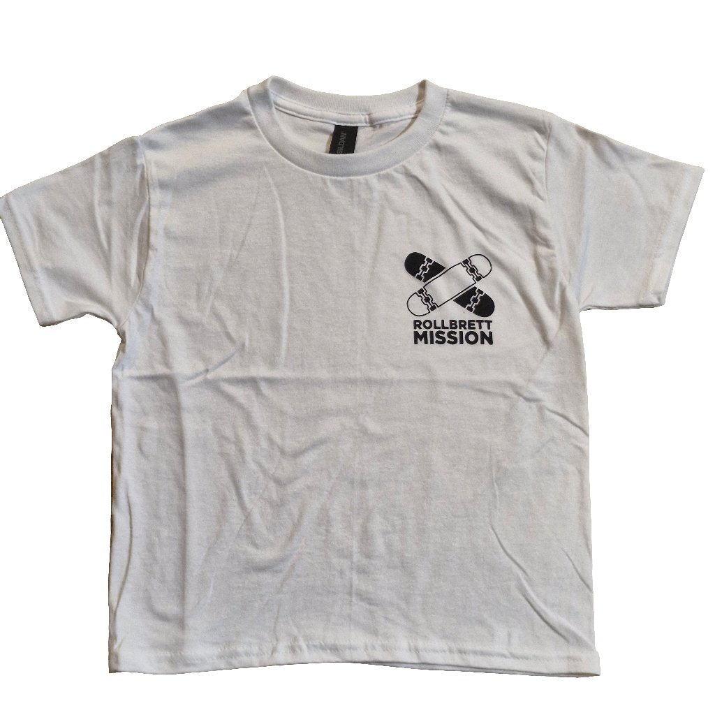 Rollbrett Mission T - Shirt Kids Mini Logo weiß - Shirts & Tops - Rollbrett Mission