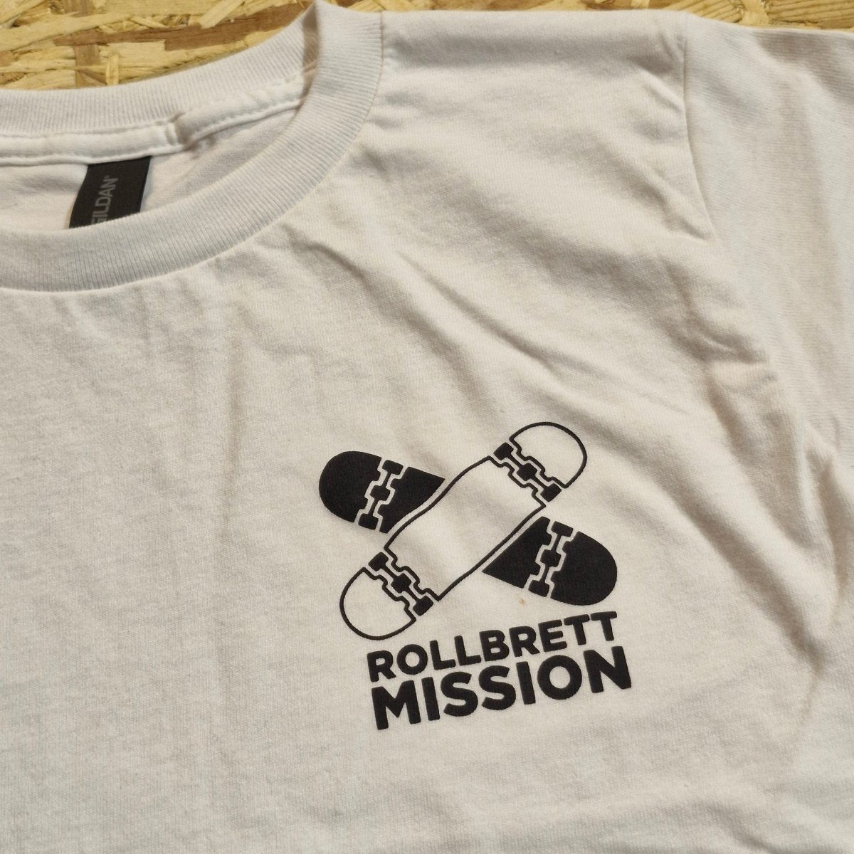 Rollbrett Mission T - Shirt Kids Mini Logo weiß - Shirts & Tops - Rollbrett Mission