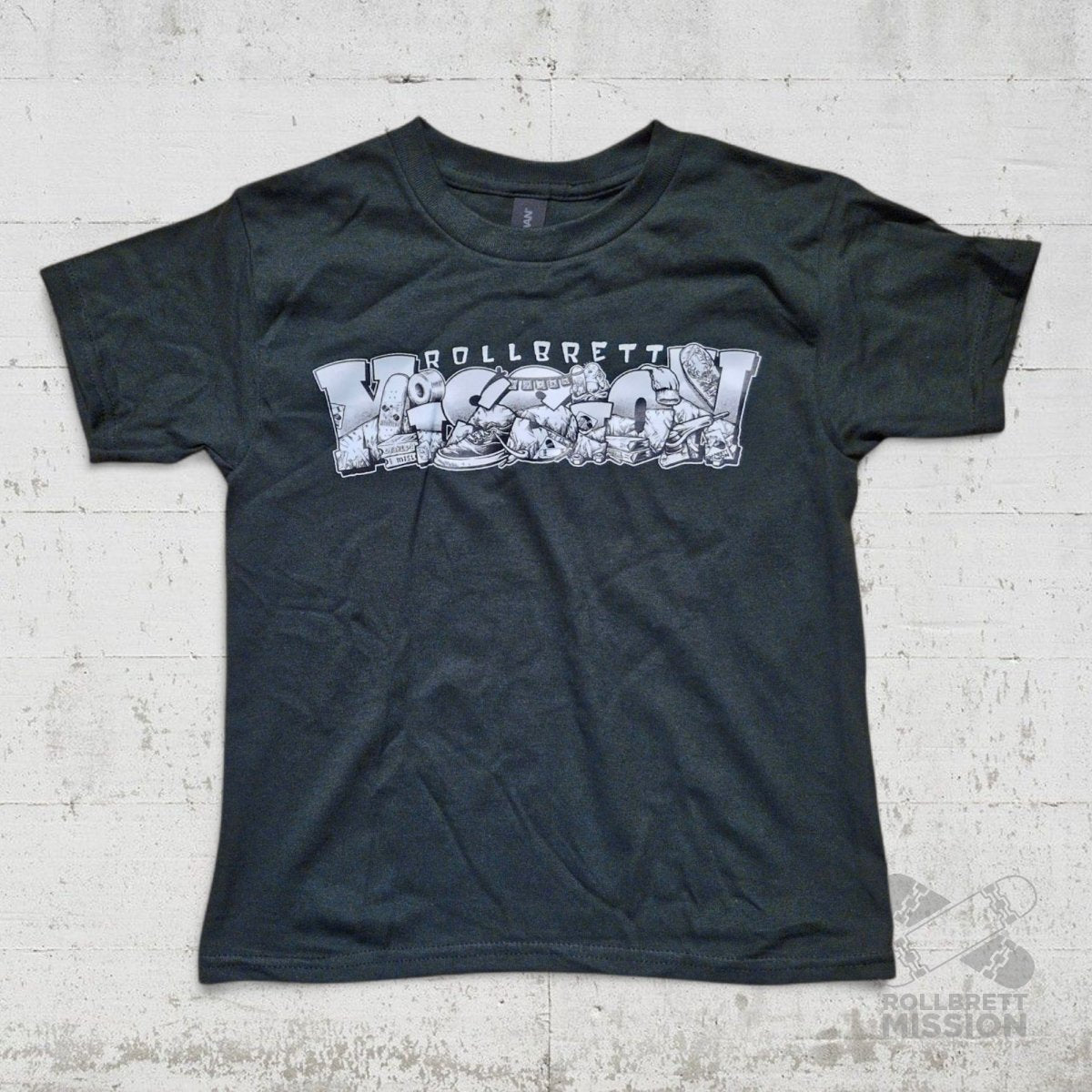 Rollbrett Mission T-Shirt Kids Shop Spirit forest green - Shirts & Tops - Rollbrett Mission