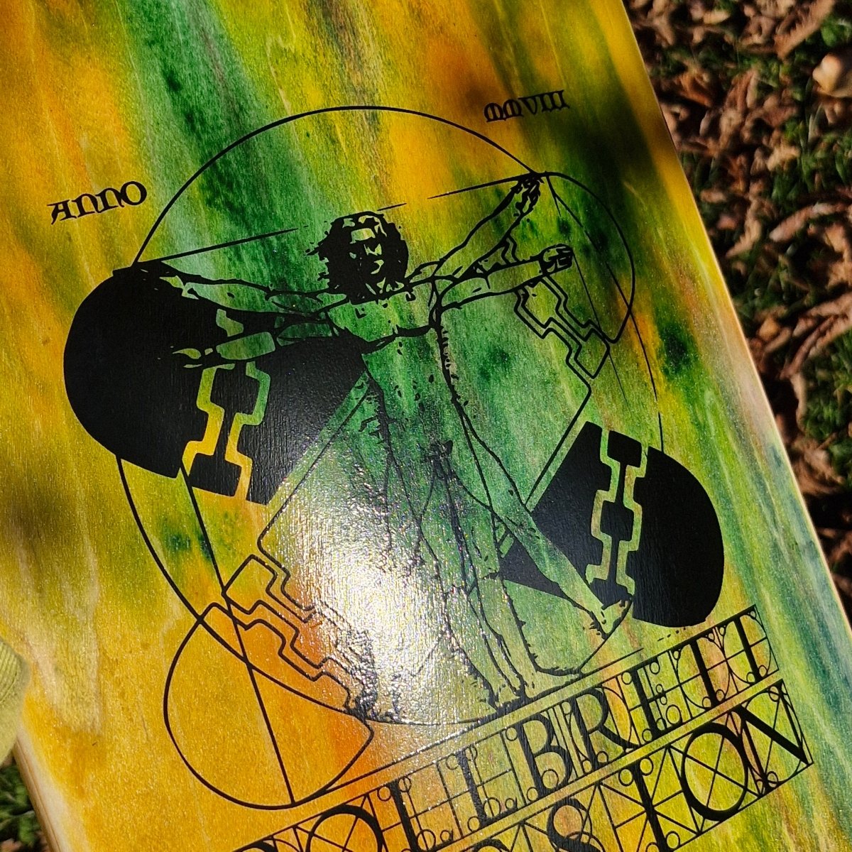 Rollbrett Mission Vitruvian Breiter Bube 10.5 Deck Acid 17 - Skateboard - Decks - Rollbrett Mission