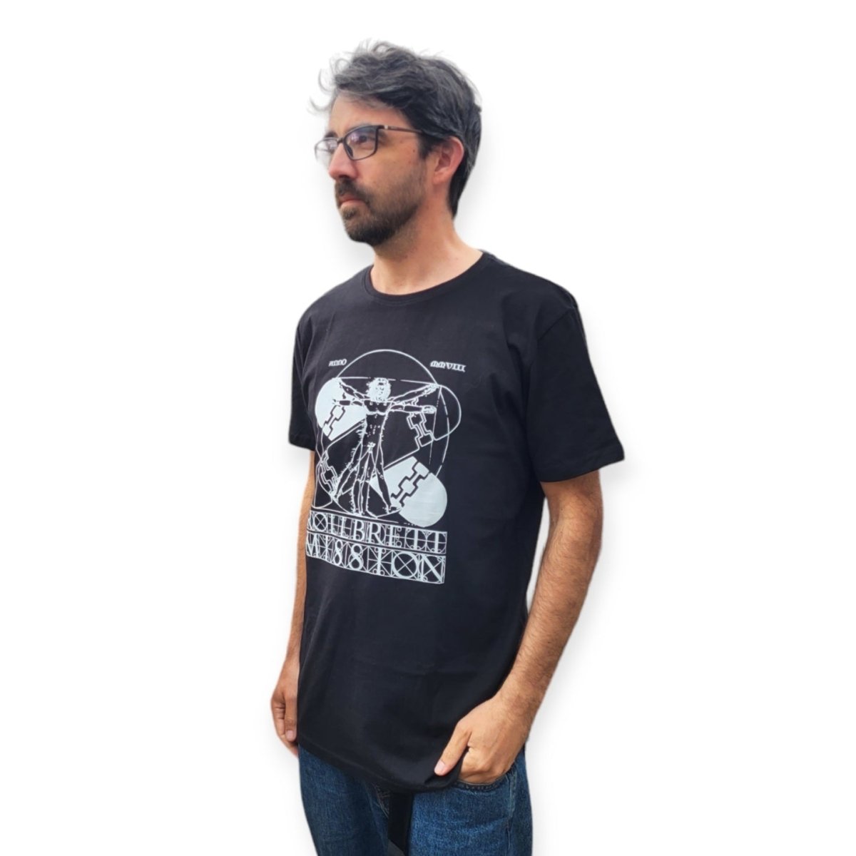 Rollbrett Mission Vitruvian Organic T-Shirt schwarz - Shirts & Tops - Rollbrett Mission