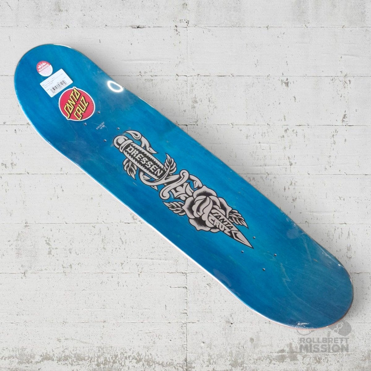 Santa Cruz Dressen Dagger 8.7" Twin Shaped Deck - Skateboard - Decks - Rollbrett Mission
