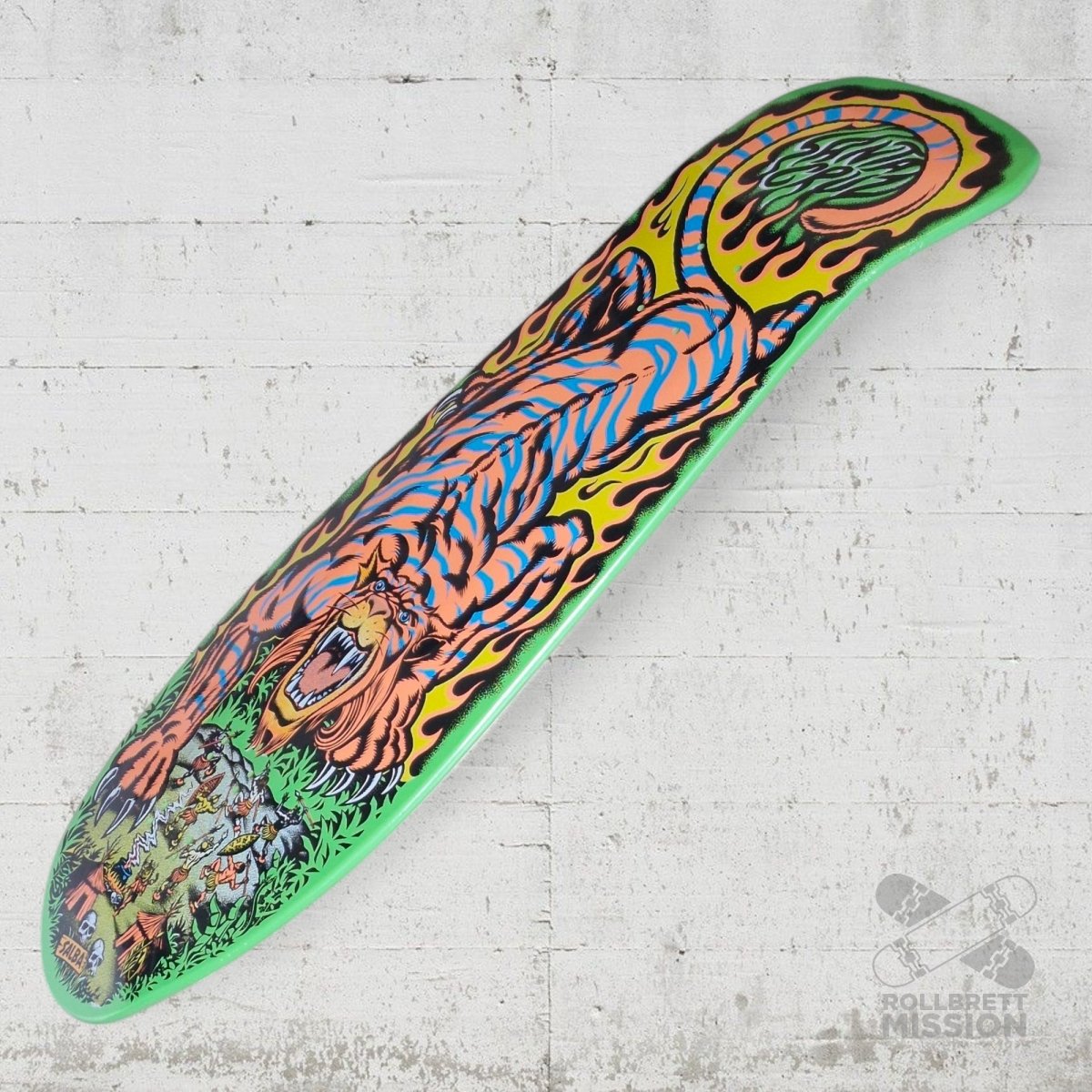 Santa Cruz Salba Tiger Reissue Deck green dip - Skateboard - Decks - Rollbrett Mission