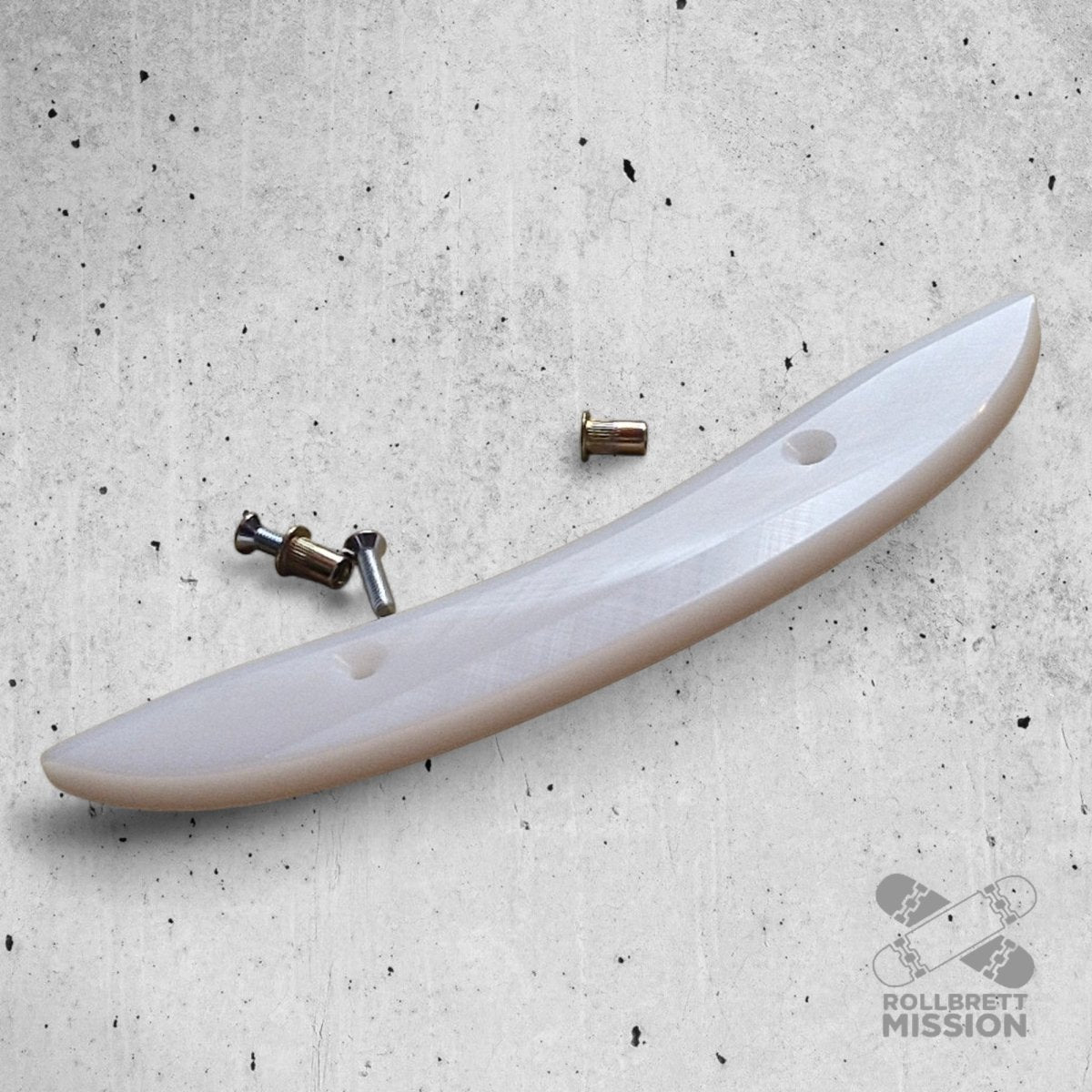 Seismic Skid Plate 180mm Round Profile white - Rollbrett Mission