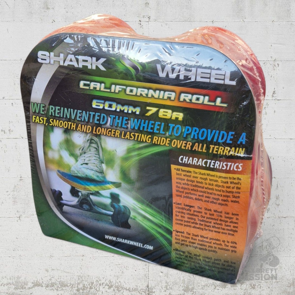 Shark Wheels California Roll 78A 60mm rot red - Skateboard - Rollen - Rollbrett Mission