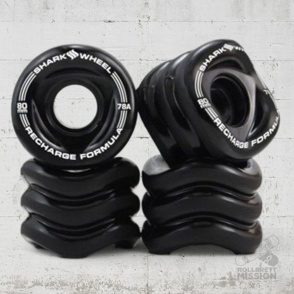 Shark Wheels Recharge 78A 80mm black - Skateboard - Rollen - Rollbrett Mission