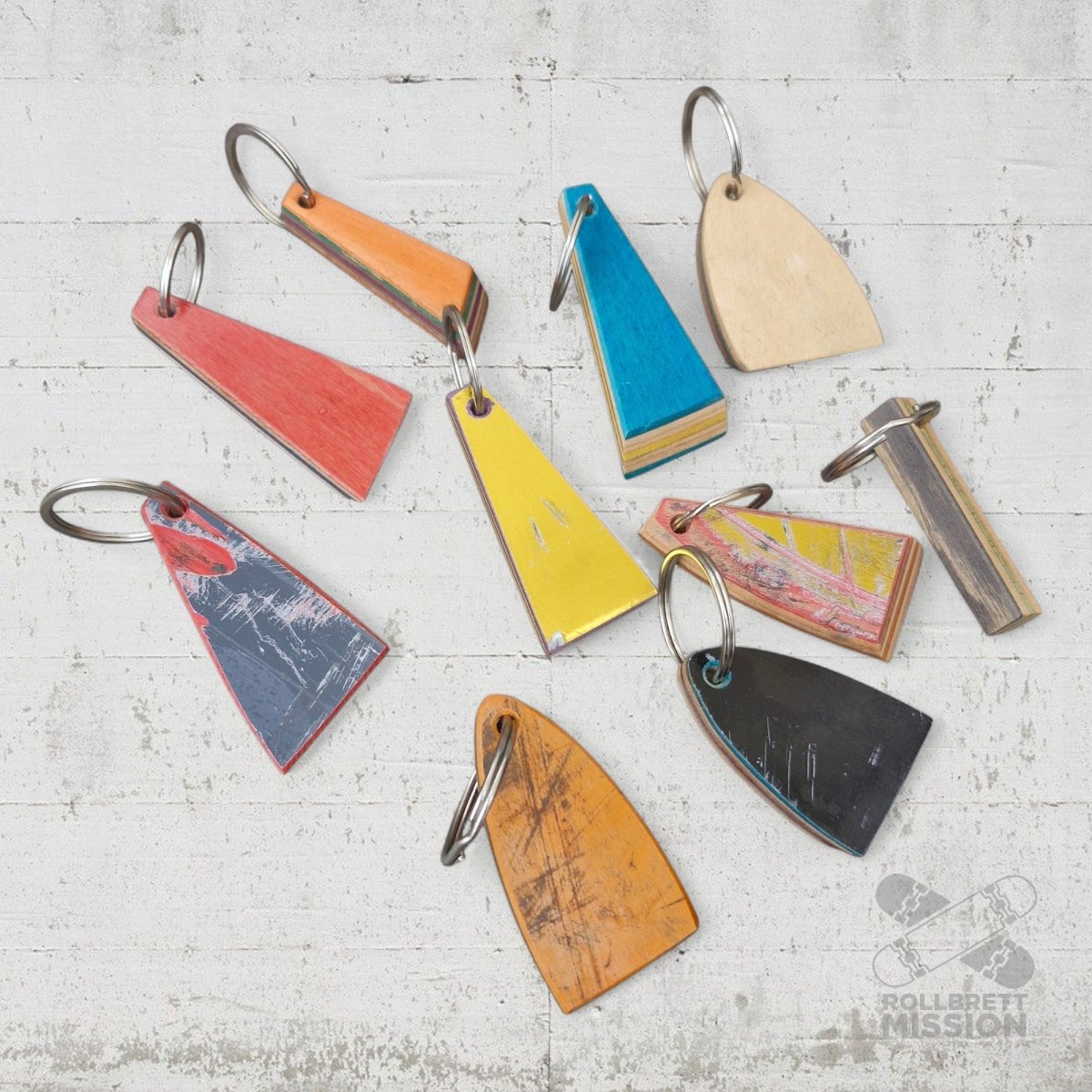 Skateback Upcycling Schlüsselanhänger - Schmuck - Rollbrett Mission