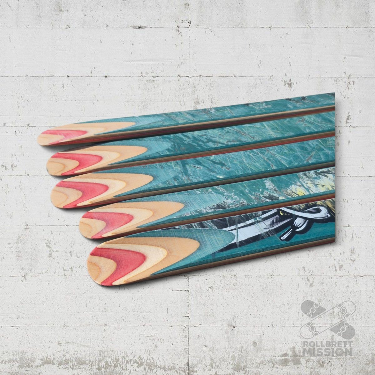 Skateback x Rollbrett Mission Shop Spirit green Upcycling Schuhlöffel XL Skateboard Schuhanzieher - Schmuck - Rollbrett Mission