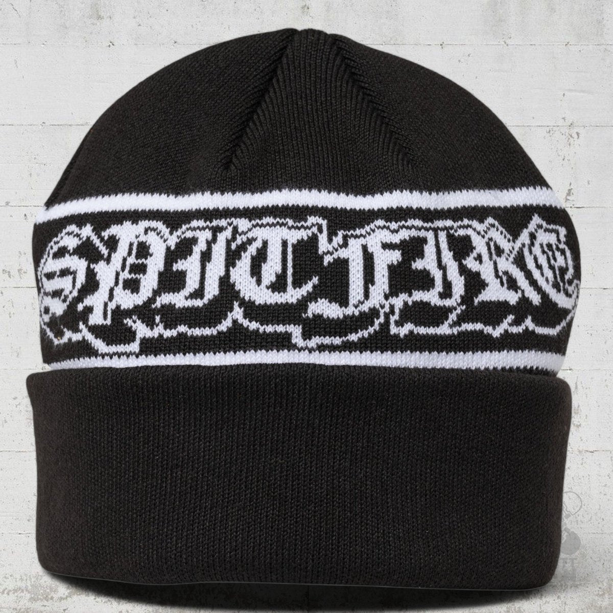 Spitfire Cuff Beanie Old E Drop black white - Kopfbekleidung & - tücher - Rollbrett Mission