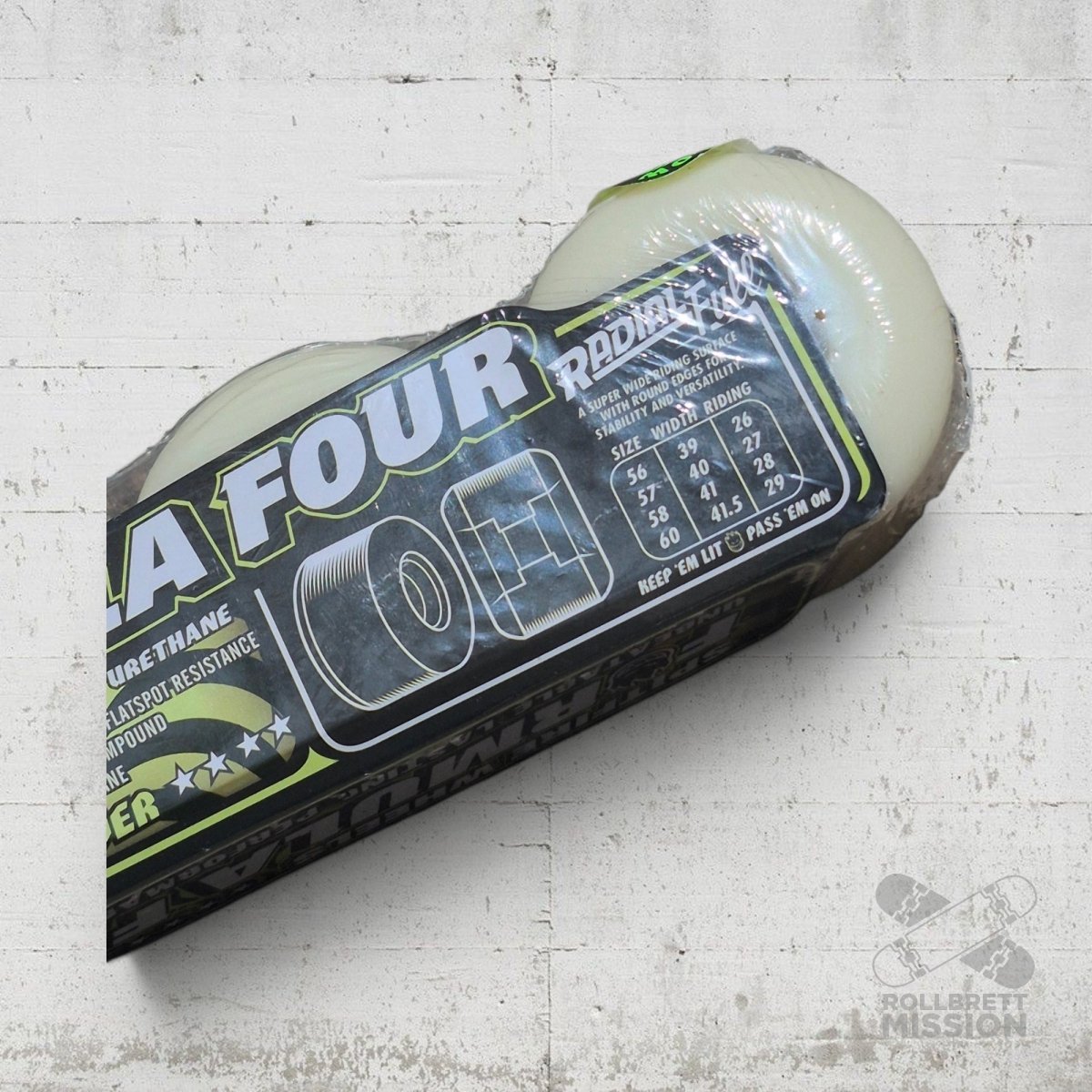 Spitfire F4 54mm 99A Radial Full Deathmask Glow In The Dark Wheels - Skateboard-Rollen - Rollbrett Mission