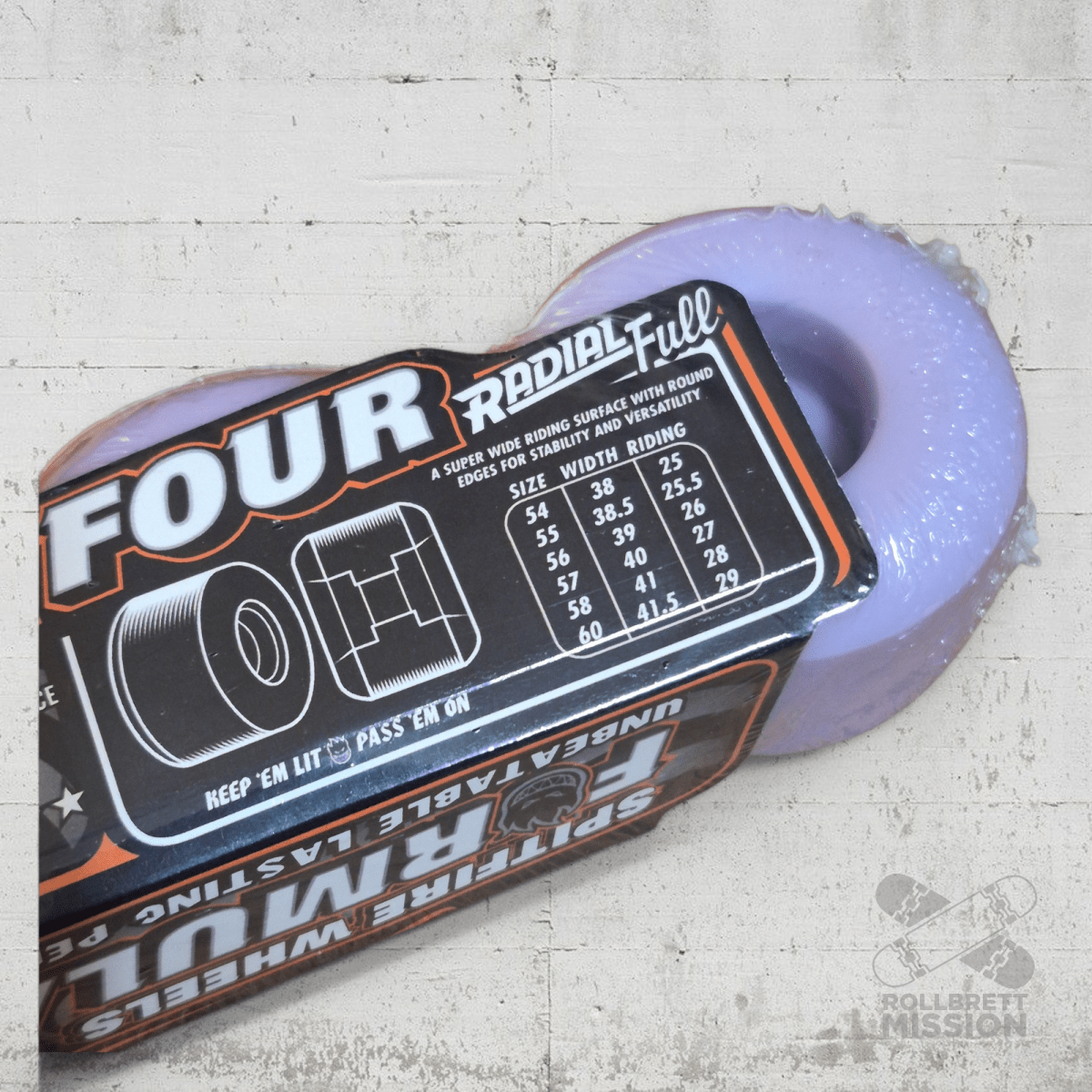 Spitfire F4 54mm 99A Radial Full Purple Wheels - Skateboard - Rollen - Rollbrett Mission