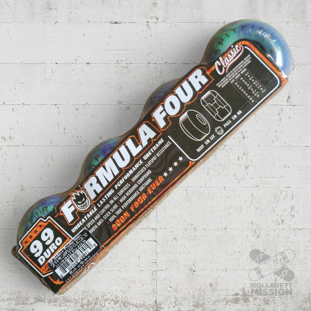 Spitfire F4 Classic Swirled 52mm 99A Wheels - Skateboard - Rollen - Rollbrett Mission