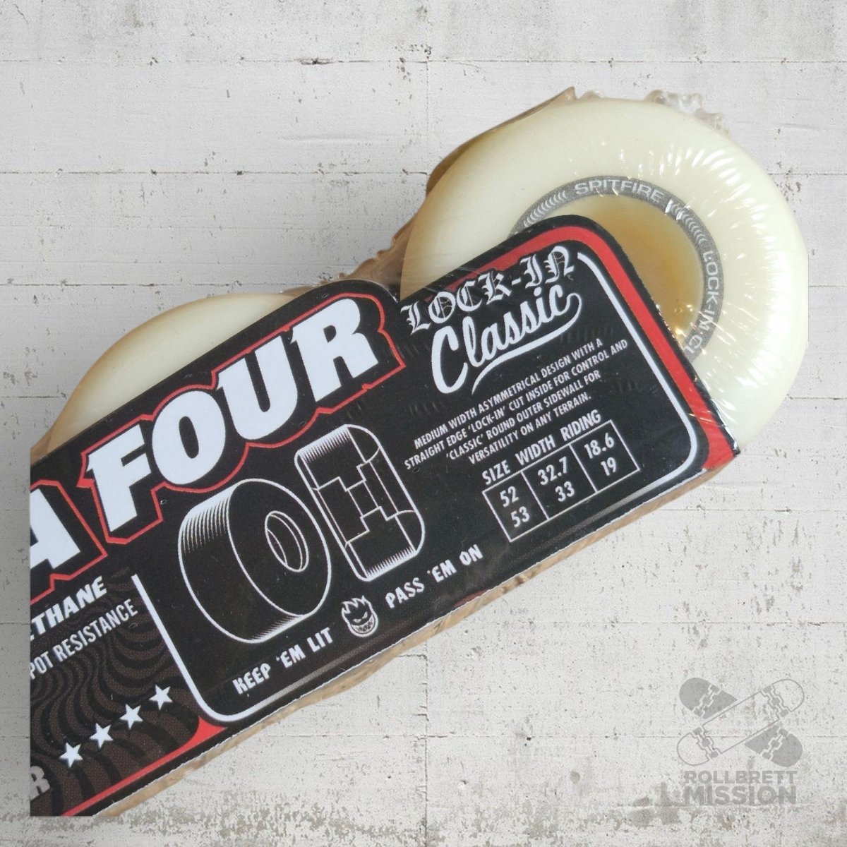 Spitfire F4 Ishod Lock In Classic 53mm 99A Wheels - Skateboard - Rollen - Rollbrett Mission