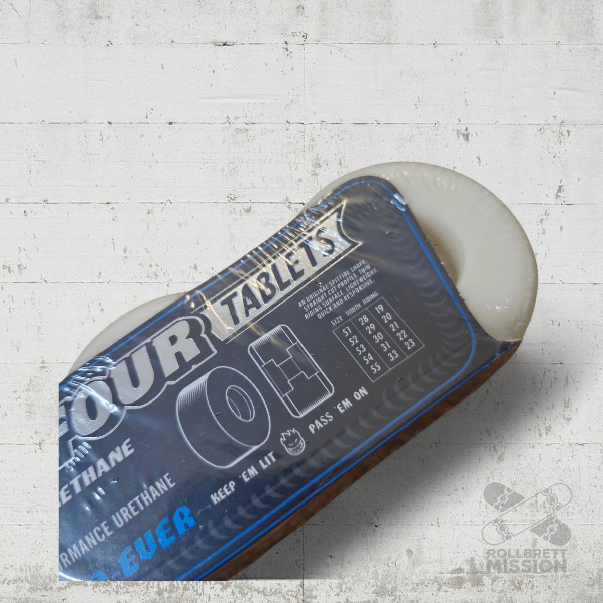 Spitfire F4 Tablets Natural 52mm 99A Wheels - Skateboard - Rollen - Rollbrett Mission